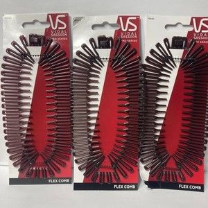 Vidal Sassoon Pro Series Flex Comb Hair Styling Brown Set of 3